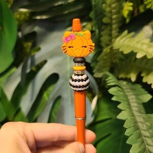 Orange Cat-Themed Kids Toy Pen